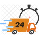 24 Hour Delivery Delivery Shipping Icon