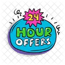 24 Hour Offer Retro Icon