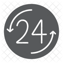 24 Hour Open  Icon