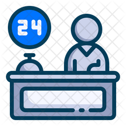 24 Hour Reception Icon
