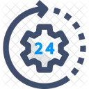 24 Hour Service 24 Hour Support Hour Support Icon