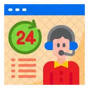 24 Hour Service Information Call Center Icon