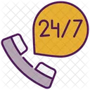 24 Hour Service Support Service Icon