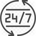 24 Hour Service  Icon
