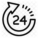 24 Hour Service  Icon