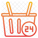 Shopping Hour Hour Shopping Bucket Icon