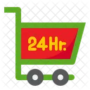 24 Hour Shopping Shopping Shopping Cart Icon