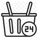 24 hour shopping  Icon