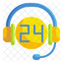 24 Hour Support 24 Hour Service Call Icon