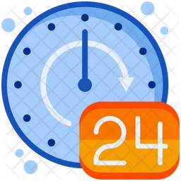 24 Hour Support  Icon