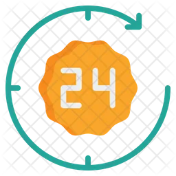 24 Hour Support  Icon