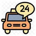24 Hour Taxi 24 Hour Taxi Icon