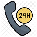 Call Phone 24 Hours Icon