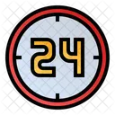 24 Hours Clock Time Icon