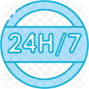 24 Hours 24 Hours Support Service Icon