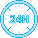 Hour 24 Hours 24 Hours Support Icon