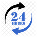 24 Hours Help Schedule Icon
