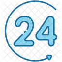 24 Hours 24 Hours Service Support Icon