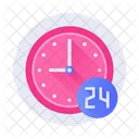 24 Hours 24 Hours Service Emergency Icon