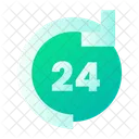 24 Hours Service Online Icon
