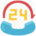 24 Hours Call Service Icon