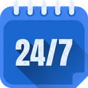 24 Hours 24 Hours Service 24 Hours Support Icon