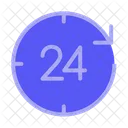 24 Hours Service Support Icon