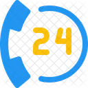 24 Hours call service  Icon