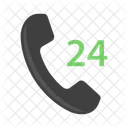 24 Hours Calling Customer Service Full Day Service Icon