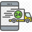 24 Hours Delivery Delivery App 24 Hr Service Icon