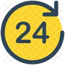 Ecommerce 24 Hours Service Icon