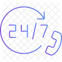 24 Hours Around The Clock Full Day Icon
