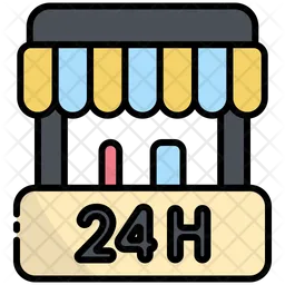 24 hours open  Icon