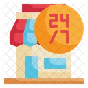 24 Hours Open  Icon