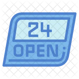 24 Hours Open  Icon