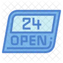 24 Hours Open Icon