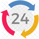 Logistics Delivery 24 Hours Icon