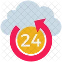 Cloud Computing 24 Hours Icon