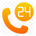 24 Hours Service Contact Customer Icon