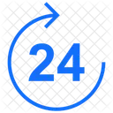 24 Hours Service Arrow Hours Icon