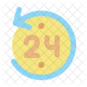 24 Hours Service Backup Clock Icon
