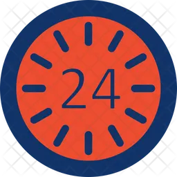 24 Hours Service  Icon