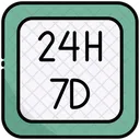 24 Hours 24 Hours Service Service Icon