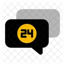 Hours Service 24 Hour Service 24 Hour Support Icon