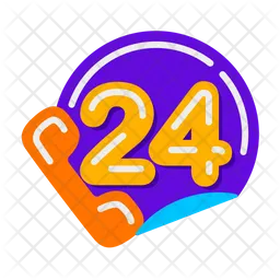 24 hours service  Icon
