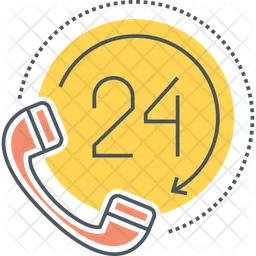 24 Hours Support  Icon