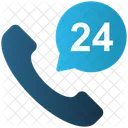 E Commerce Call 24 Hours Icon