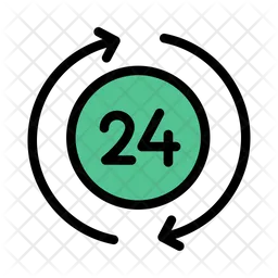 24 Hours Support  Icon