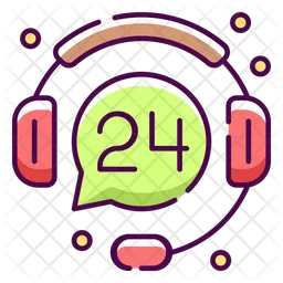 24 Hours Support  Icon