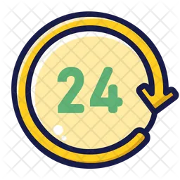 24 Hours Support  Icon